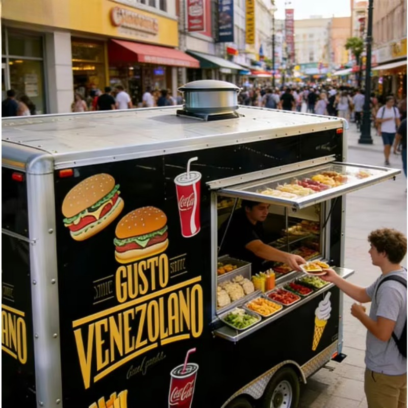 Square-shaped Restaurant Equip - Mobile Coffee Van Equipment 评论和价格