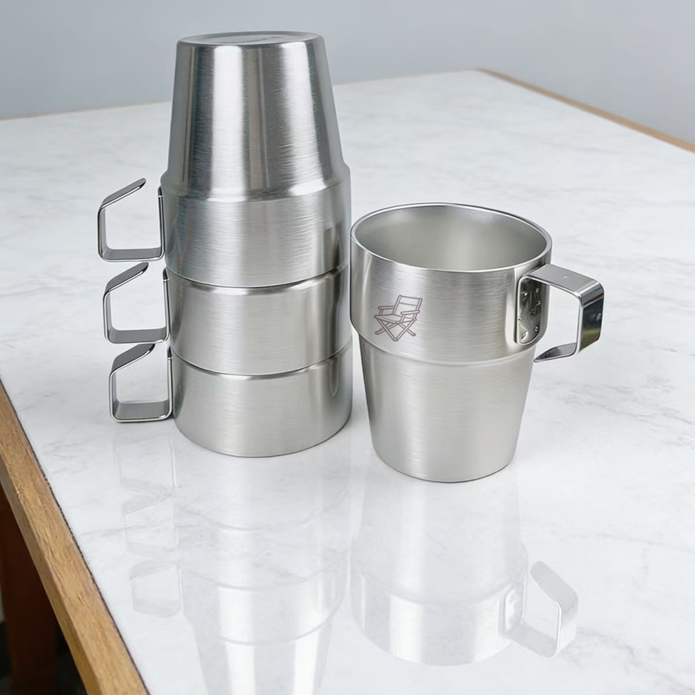 4 Pack Stainless Steel Camping - Coffee Equipment Travel Bag 评论和价格