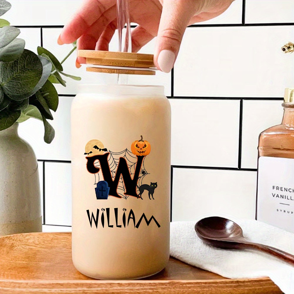 Custom Halloween Name Glass Ca - Coffee Equipment Names 评论和价格