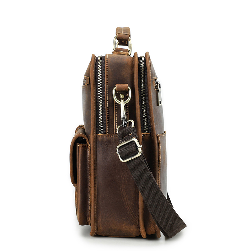 CONTACT'S Crazy Horse Leather  - Coffee Equipment Travel Bag 评论和价格