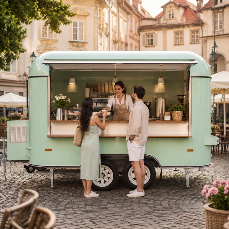 Food Truck Mobile with Kitchen - Mobile Coffee Van Equipment 评论和价格